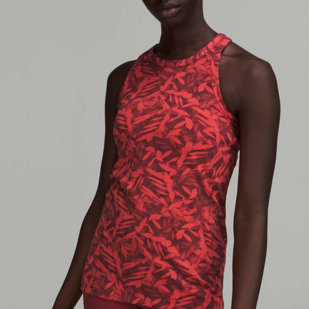 Red Patterned Women's Top